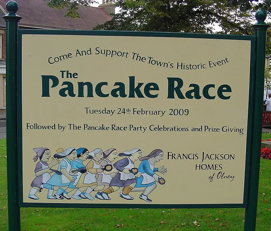 Signpost advertising 2009 Pancake Race